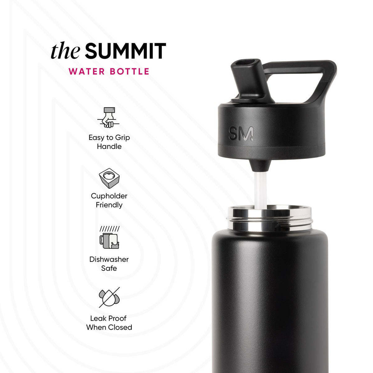 Reusable Drink Bottle, Summit Kids Water with Straw Lid, Stainless Steel Construction for Commutes, Outdoor Trips and Daily Drinks image 3