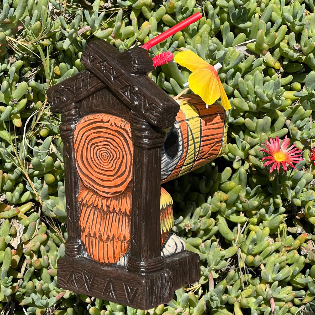 Coffee Mug, Tiki tOny's Hanging Toucan Tiki (Orange, Ceramic Construction for Everyday Drinks, Home and Entertaining, 2 Type Options image 3
