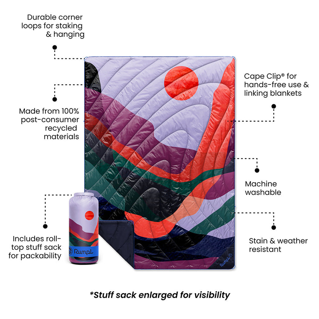 Cozy Throw Blanket, Original Puffy Valley Dusk for Living Rooms, Bedrooms and Everyday Lounging image 3