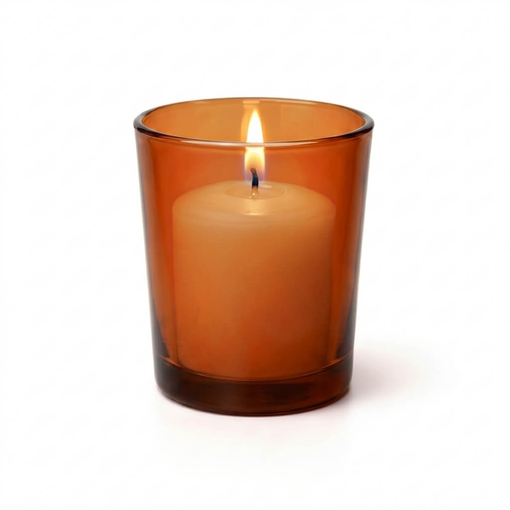 Votive Candle Holder Set, Amber 12 Pack for Home Candle Displays and Table Centerpieces, Designed for Everyday Home Use image 3
