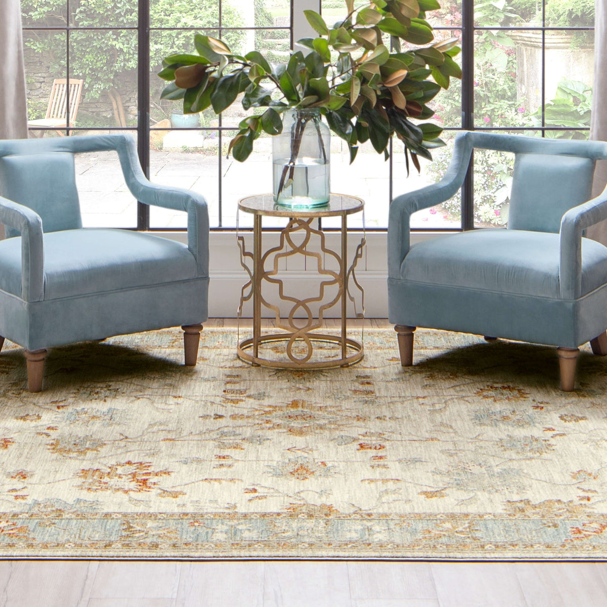 Area Rug, Adalia Iznik Cream for Hallways, Dining Spaces and Home Decor, 7 Size Options, Designed for Living Rooms, Bedrooms and Entryways image 3