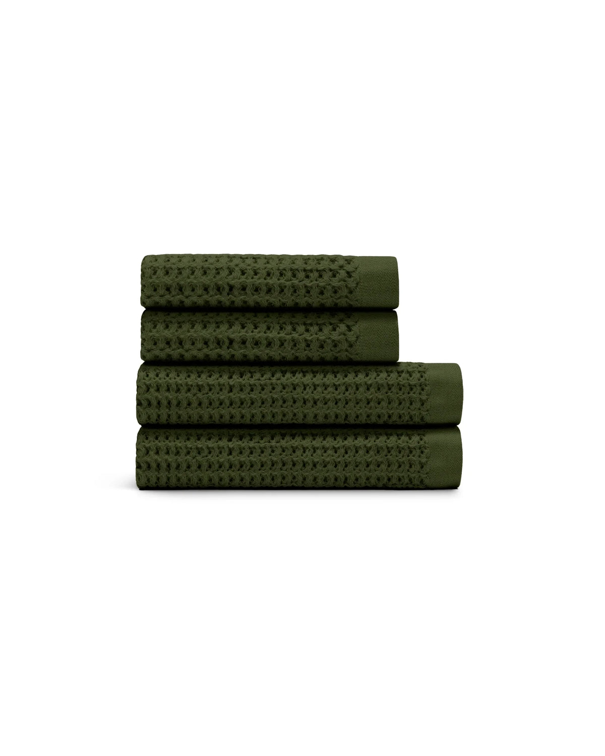 Bath Towel Set, Supima Waffle 4pc Bundle for Home Bathrooms and Everyday Care, 13 Color Options image 3