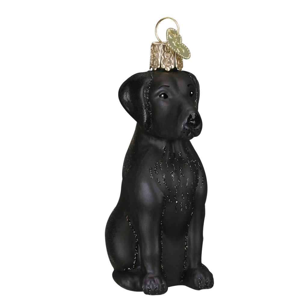 Seasonal Home Decor, Black Labrador Ornament for Holiday Displays, Shelves and Festive Rooms image 3