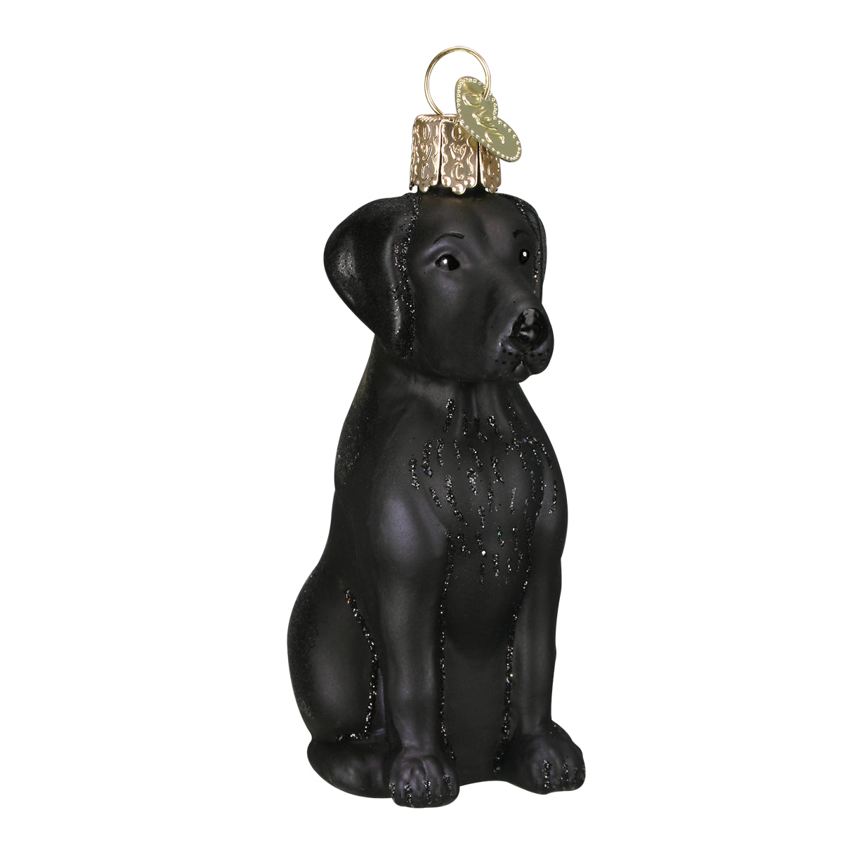 Seasonal Home Decor, Black Labrador Ornament for Holiday Displays, Shelves and Festive Rooms image 3