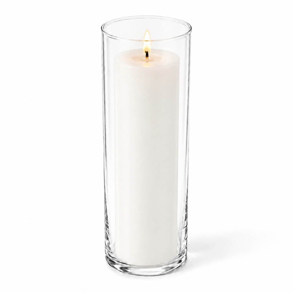 Glass Cylinder Vase Set, 3.25"x10.5" 12 Pack, Hand-Blown Glass for Floral Arrangements and Home Table Displays image 3