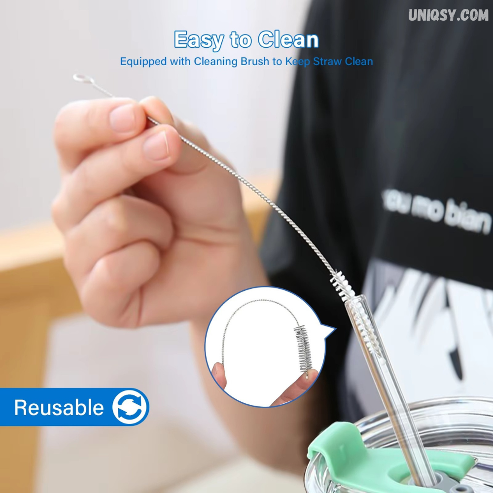 Reusable Straw Kit, Set for Stanley 20 30 40 oz Tumblers 6 Pcs, Dishwasher-Safe Care for Tumblers, Smoothies and Everyday Drinks image 3