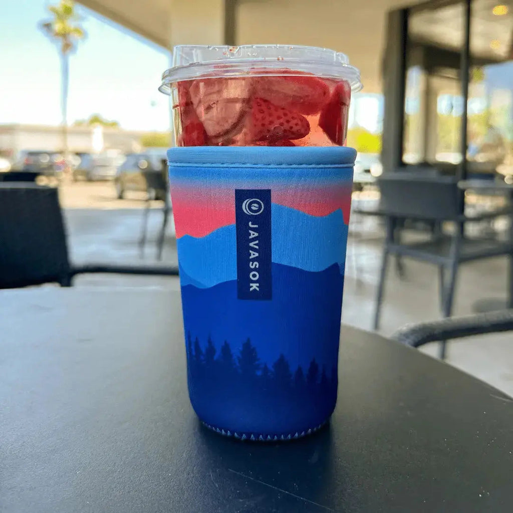 Reusable Cup Sleeve, Blue Ridge, Neoprene Construction for Coffee Cups, Daily Commutes and Dry Hands, 5 Size Options image 3