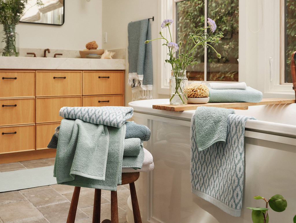 Bath Linen, Air Weight Organic Towels for Daily Bathroom Routines and Guest Baths, 6 Size Options image 3