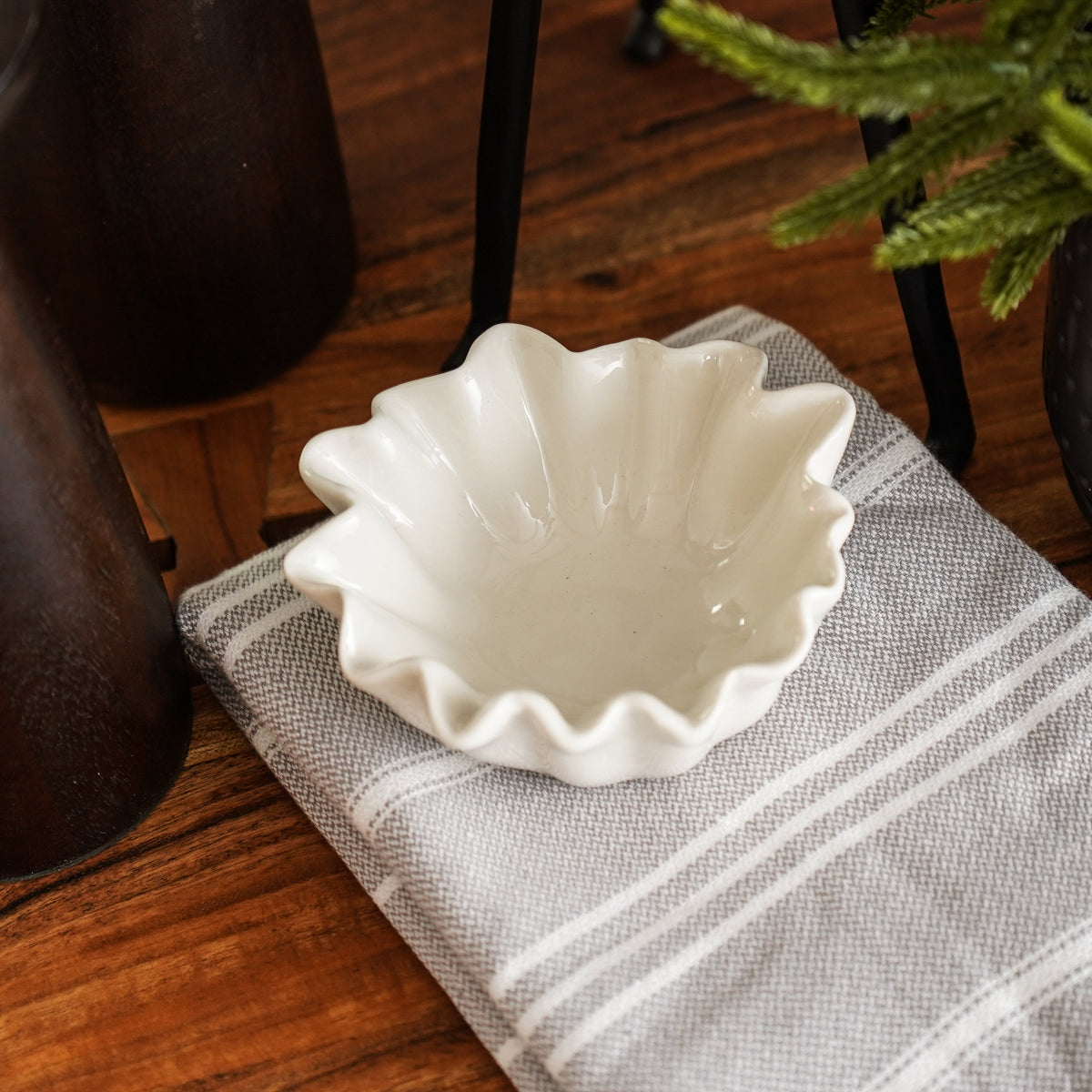 Dinnerware, White Fluted Stoneware Bowl, Ceramic Construction for Family Dining, Serving and Entertaining image 3