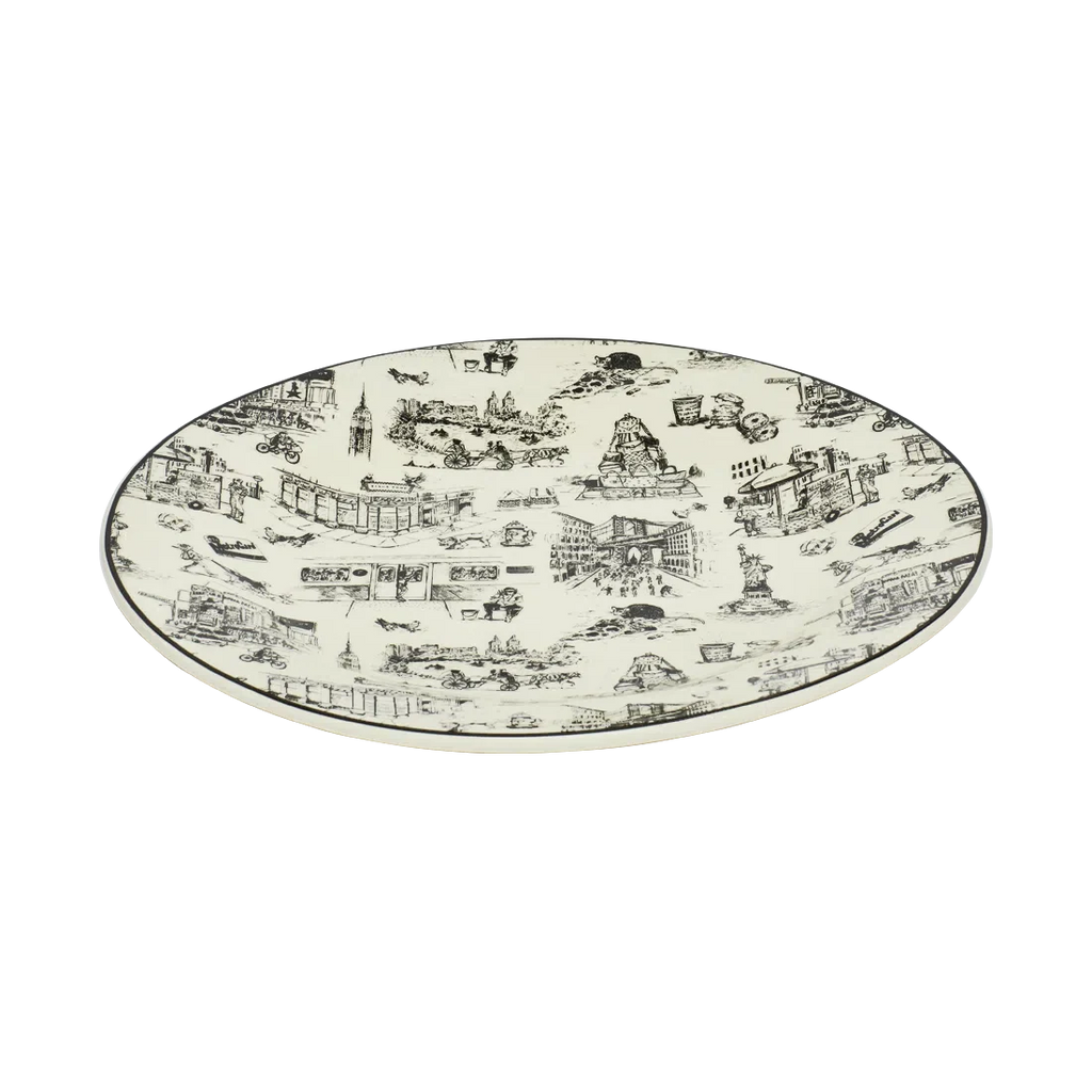 Dinner Plate, NYC TOILE (10.25") for Everyday Meals, Table Settings and Family Dining, Designed for Everyday Home Use image 3