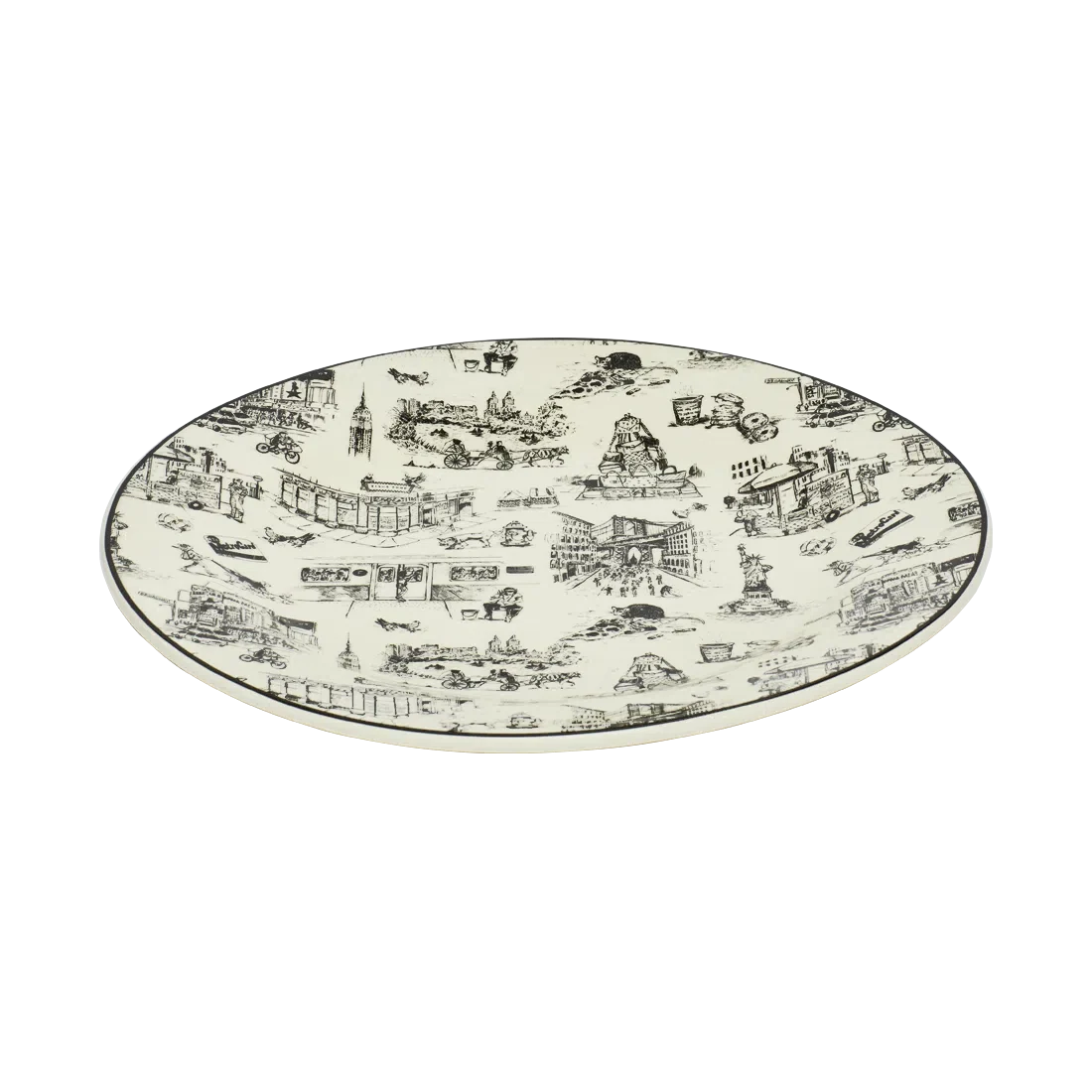 Dinner Plate, NYC TOILE (10.25") for Everyday Meals, Table Settings and Family Dining, Designed for Everyday Home Use image 3