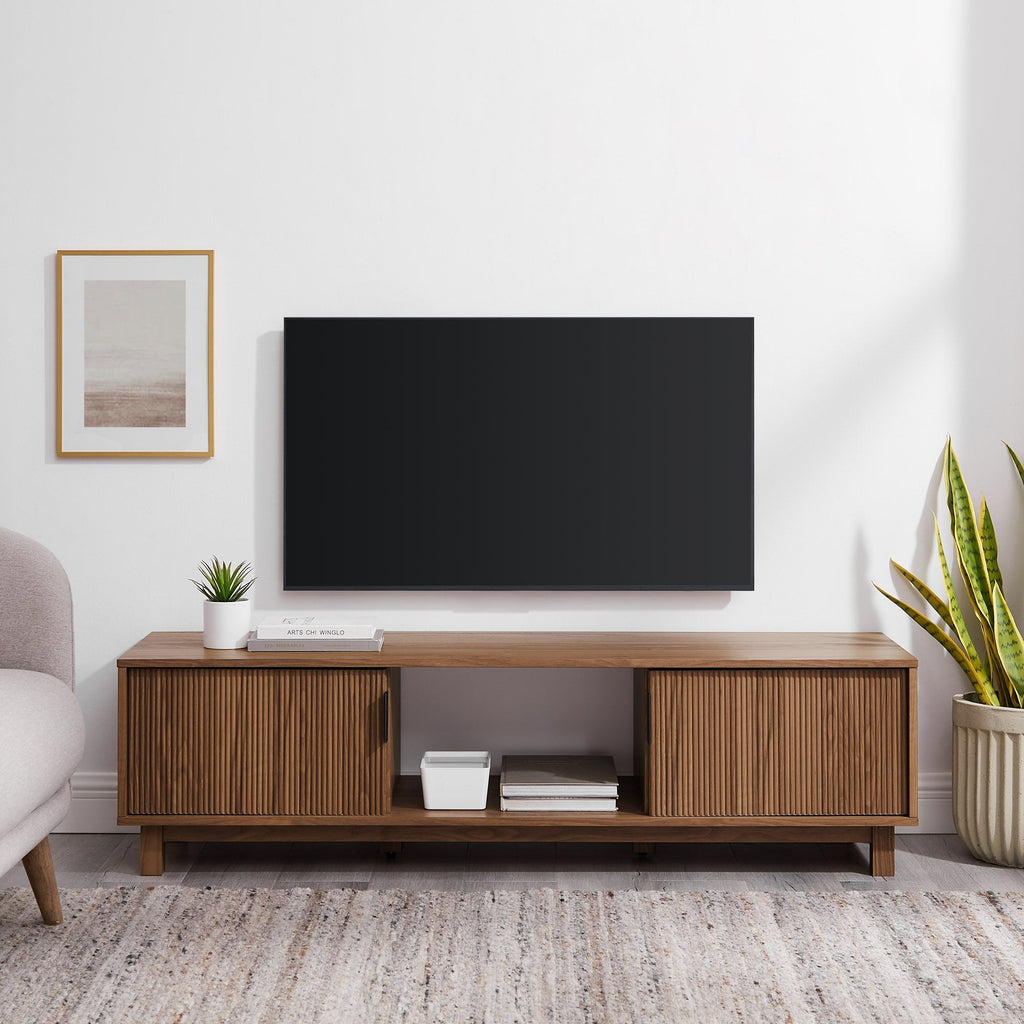 TV Stand, Reema Arundo Scandinavian Reeded for Television Displays, Consoles and Organized Living Spaces, 2 Sizes and 2 Colors image 3