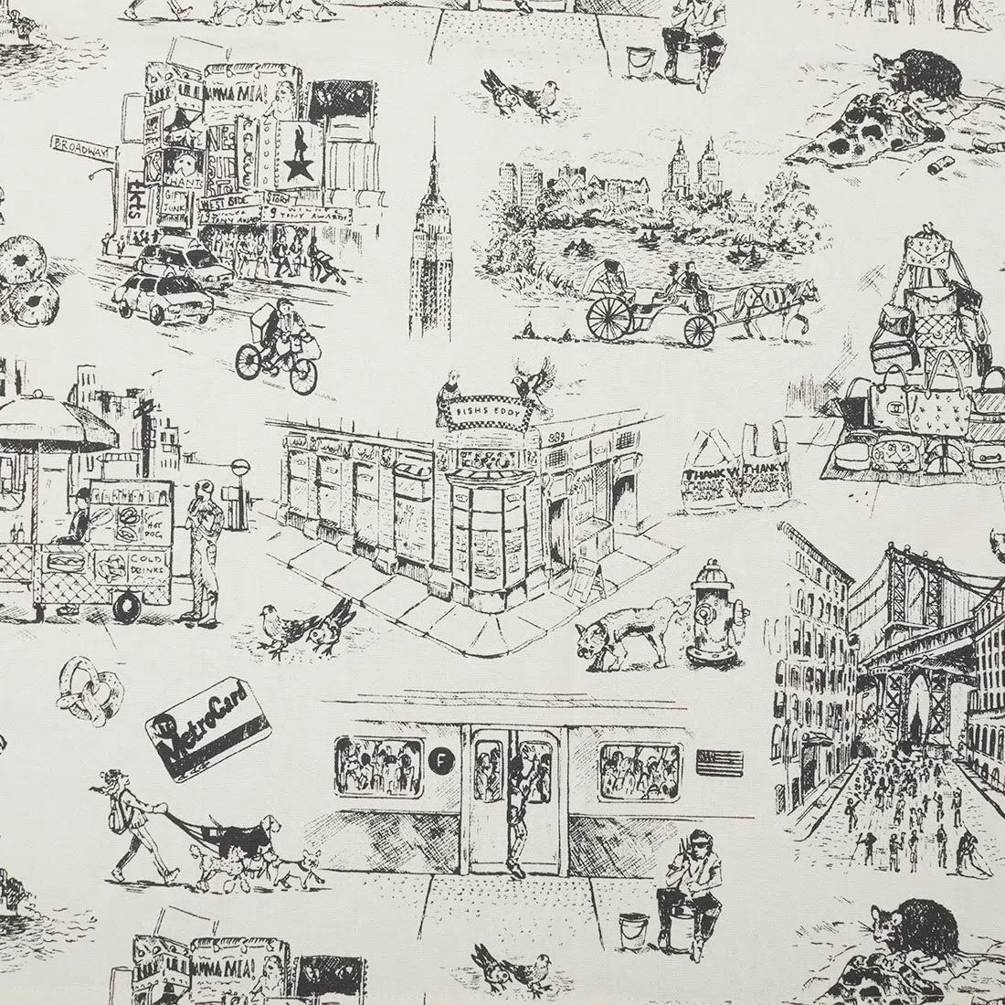 Kitchen Tea Towel Set, NYC TOILE for Dish Drying, Kitchen Cleanup and Everyday Home Use, Designed for Everyday Home Use image 3