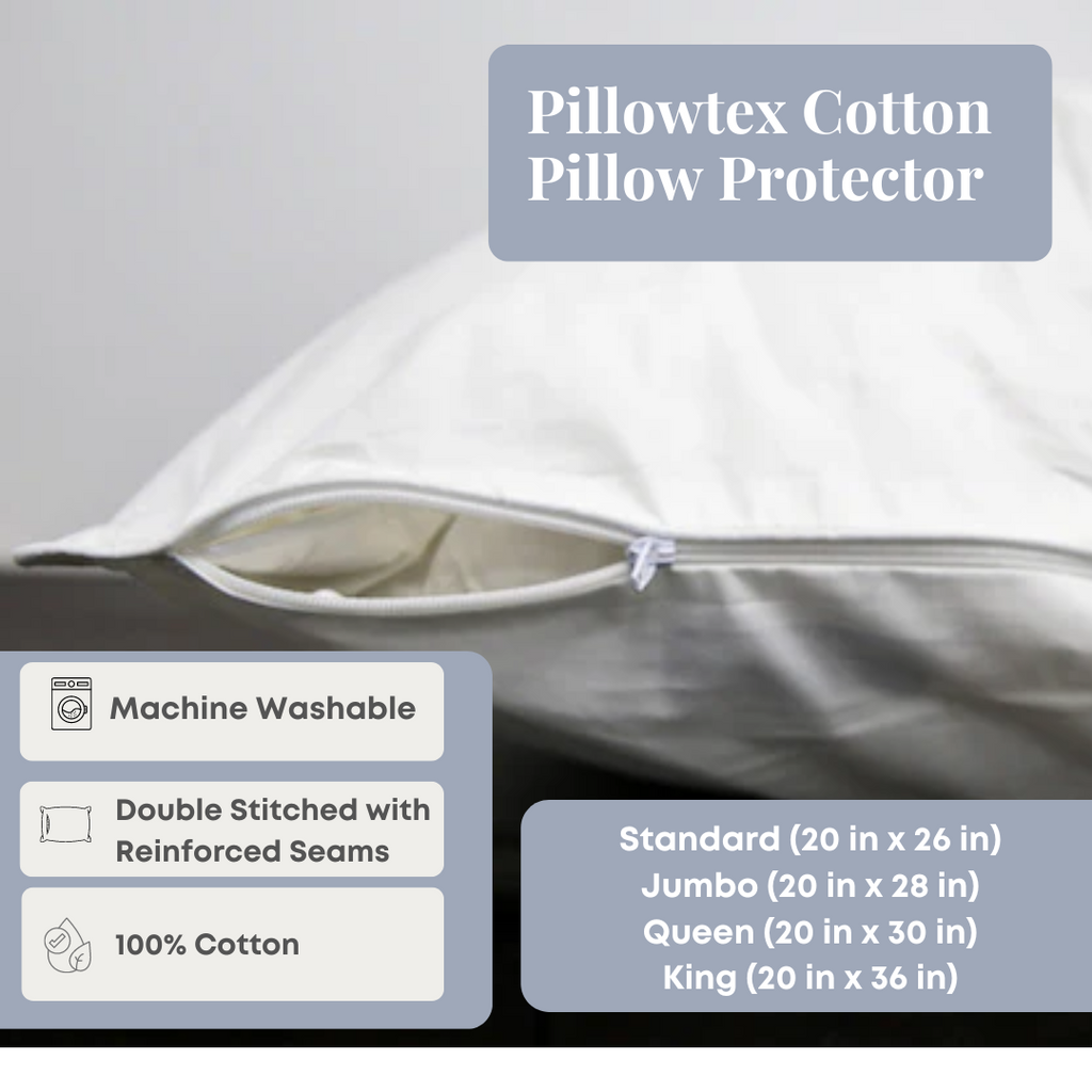 Bed Pillow, Cotton Protector, Machine-Washable Care, Hypoallergenic Comfort for Sleeping, Reading and Bedroom Comfort, 4 Size Options image 3