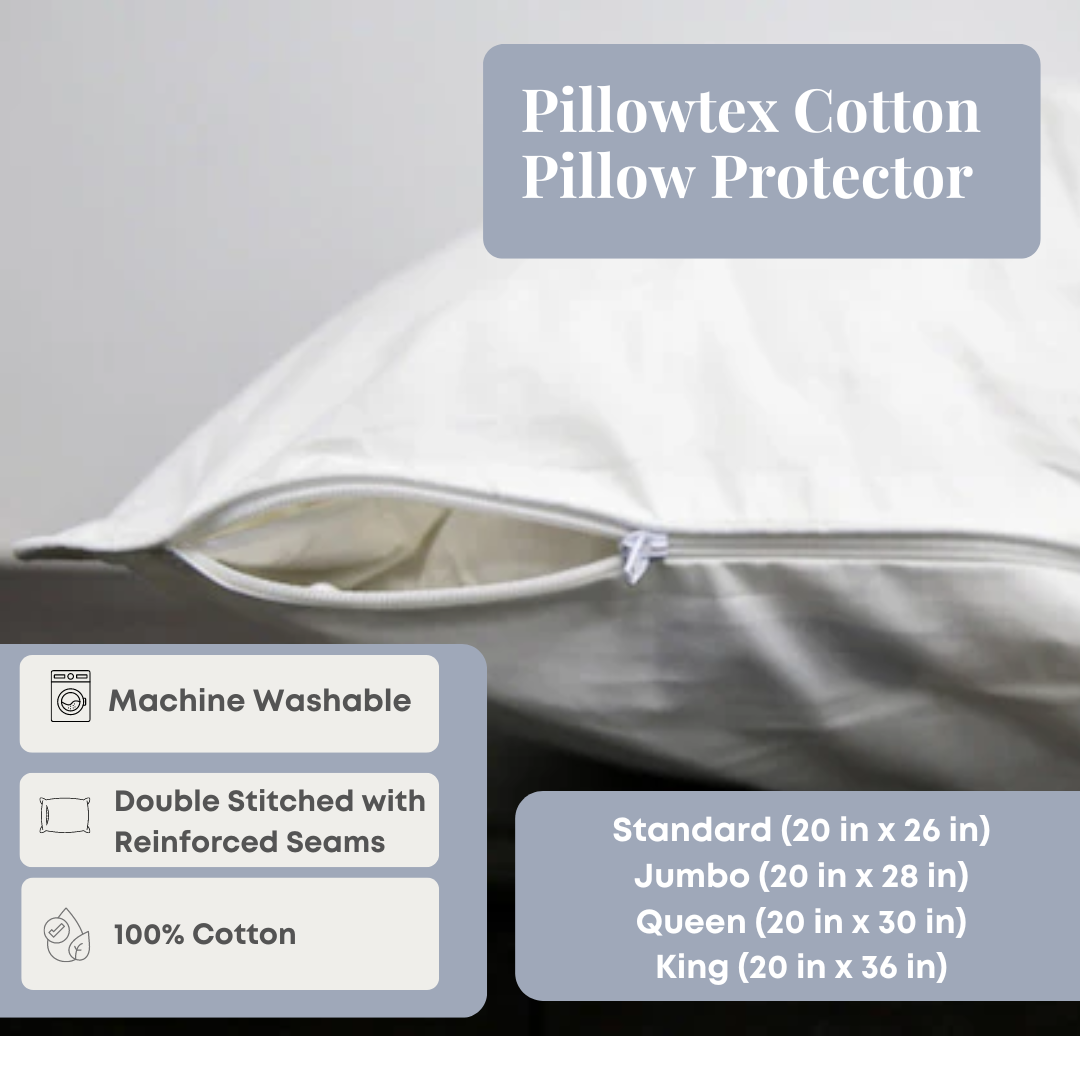 Bed Pillow, Cotton Protector, Machine-Washable Care, Hypoallergenic Comfort for Sleeping, Reading and Bedroom Comfort, 4 Size Options image 3