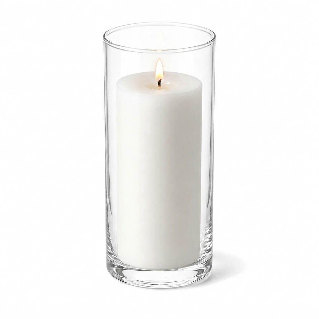 Glass Cylinder Vase Set, 3.25"x7.5" 12 Pack, Hand-Blown Glass for Floral Arrangements and Home Table Displays image 3