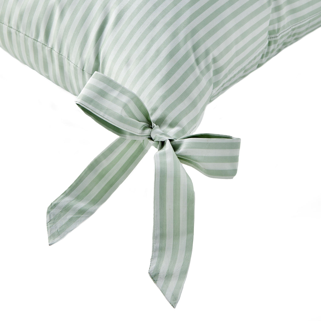 Decorative Pillow Cover Set, Noelle Bow in Wintergreen for Sofas, Beds and Living Room Accents, 3 Size Options image 3