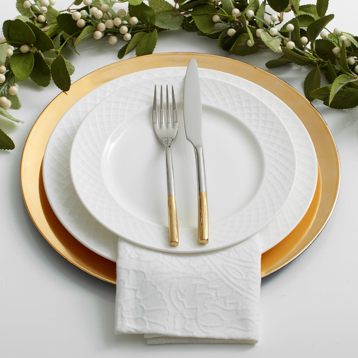 Dinnerware Set, Trellis White 36 Piece Service for 6, Dishwasher-Safe Care for Breakfast, Lunch, Dinner and Everyday Table Settings image 3