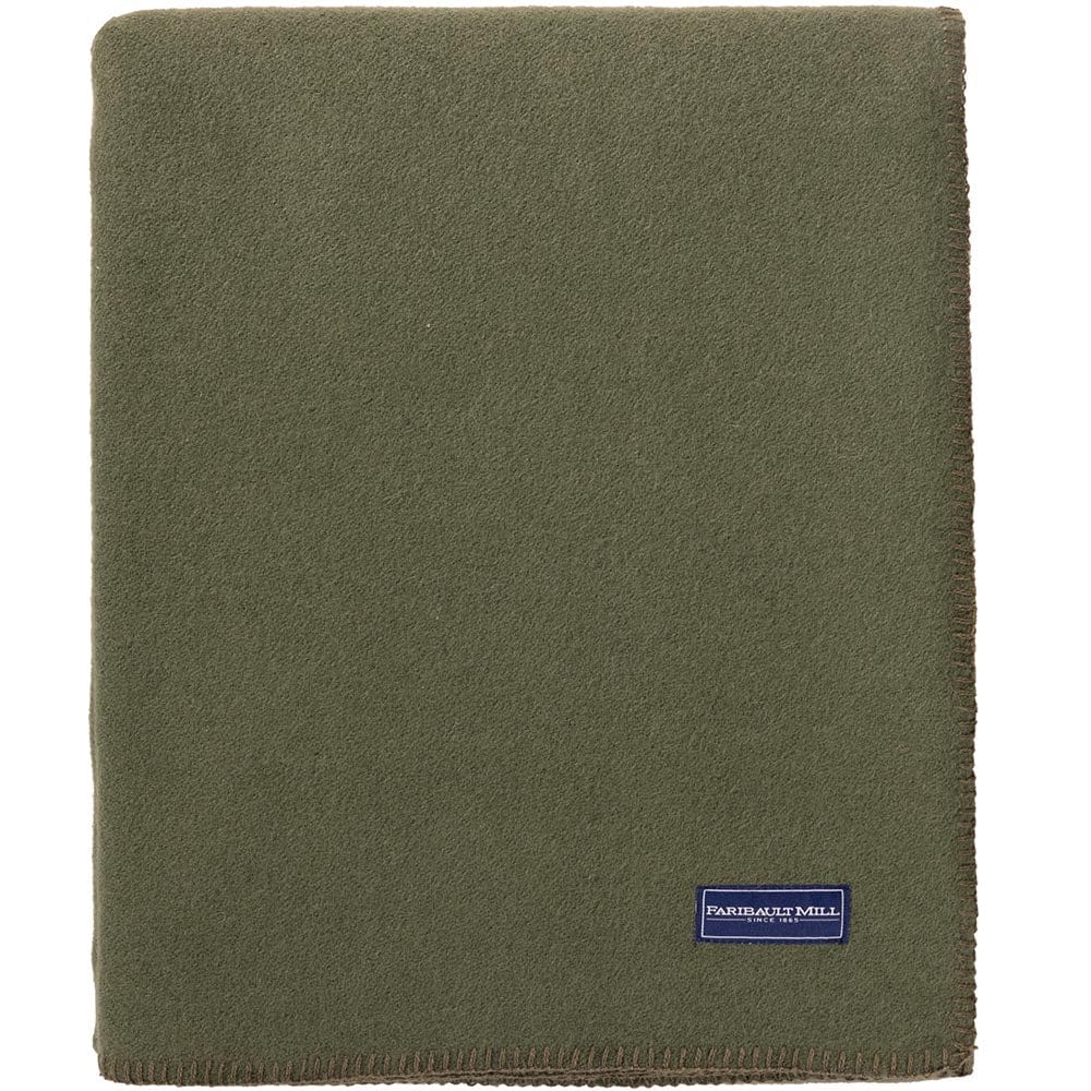 Cozy Throw Blanket, Pure & Simple Wool Olive, Lightweight Design, Machine-Washable Care for Living Rooms, Bedrooms and Everyday Lounging image 3