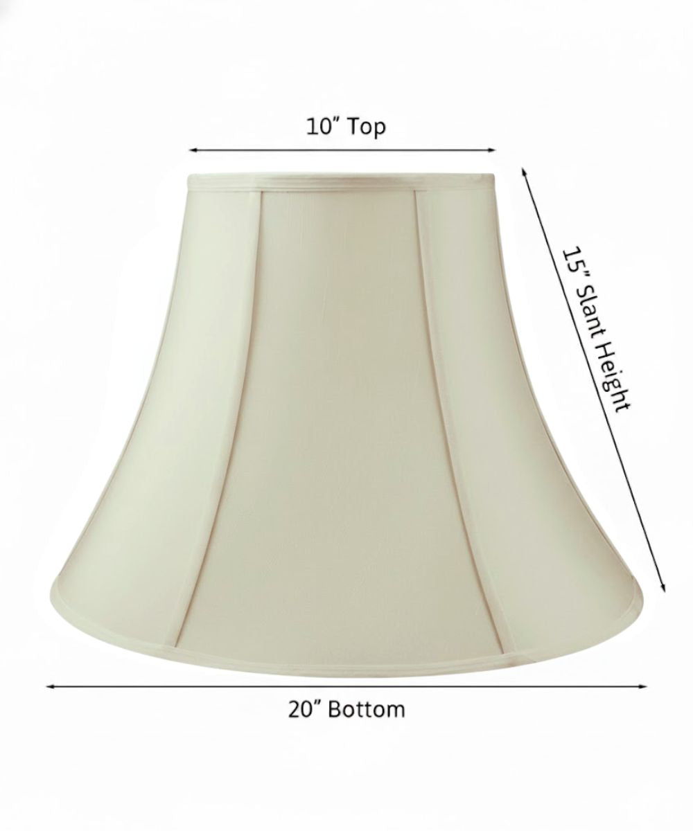 Fabric Lamp Shade, 20"W x 15"H Egg Shell Shantung Bell for Table Lamps, Floor Lamps and Soft Room Lighting image 3
