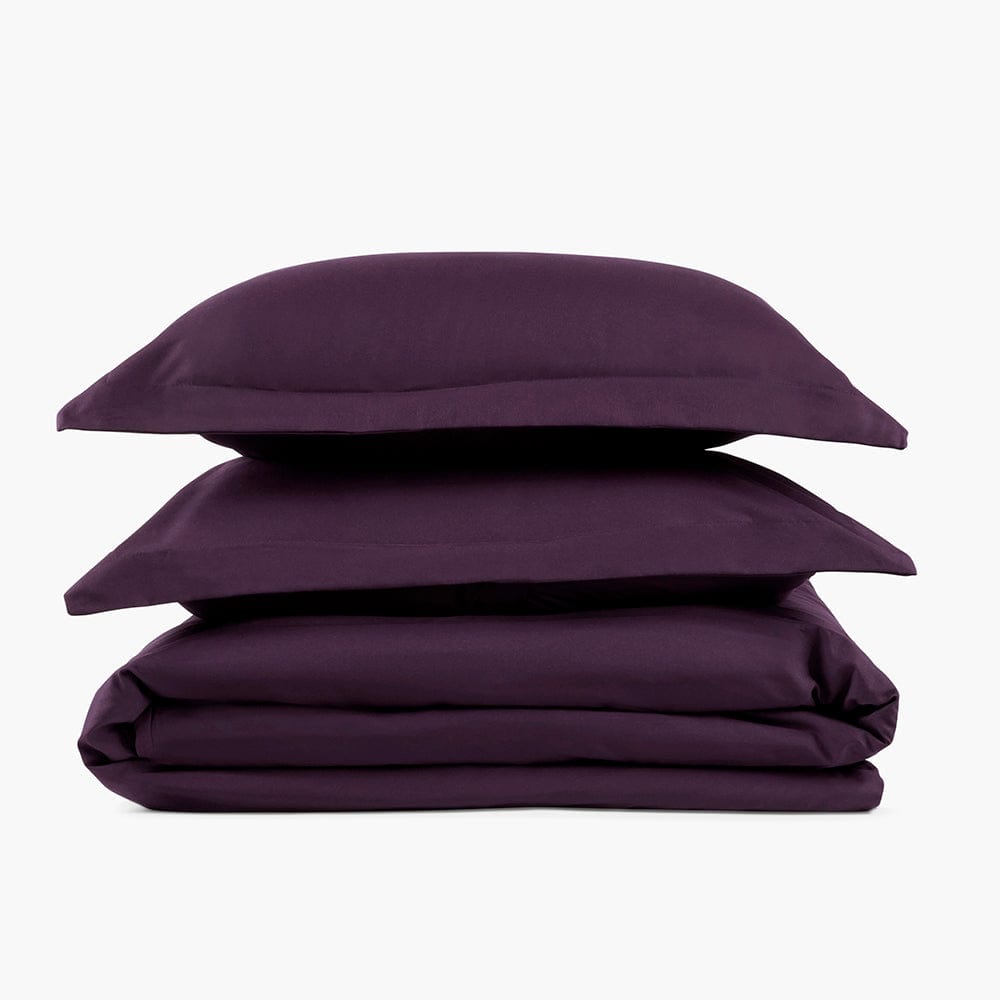 Duvet Cover Set, Eggplant for Bedroom Bedding Refresh and Everyday Comfort, 2 Size Options image 3