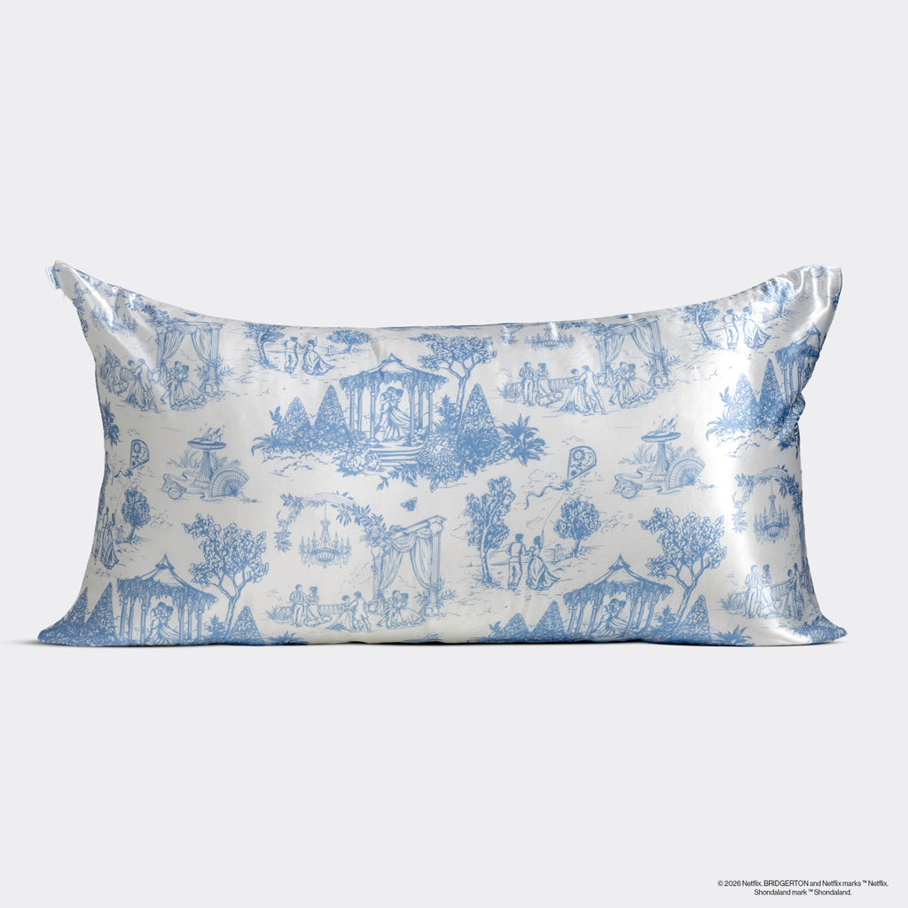 Pillowcase Set, x Kitsch Satin in Garden Toile 4 Pack King for Guest Rooms and Daily Bedroom Comfort image 3