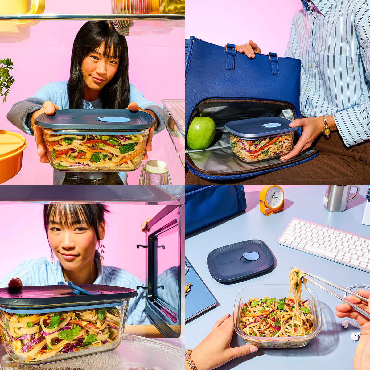Food Storage Container, Voila Glass Rectangular Medium for Lunches, Pantry Storage and Everyday Meals image 3