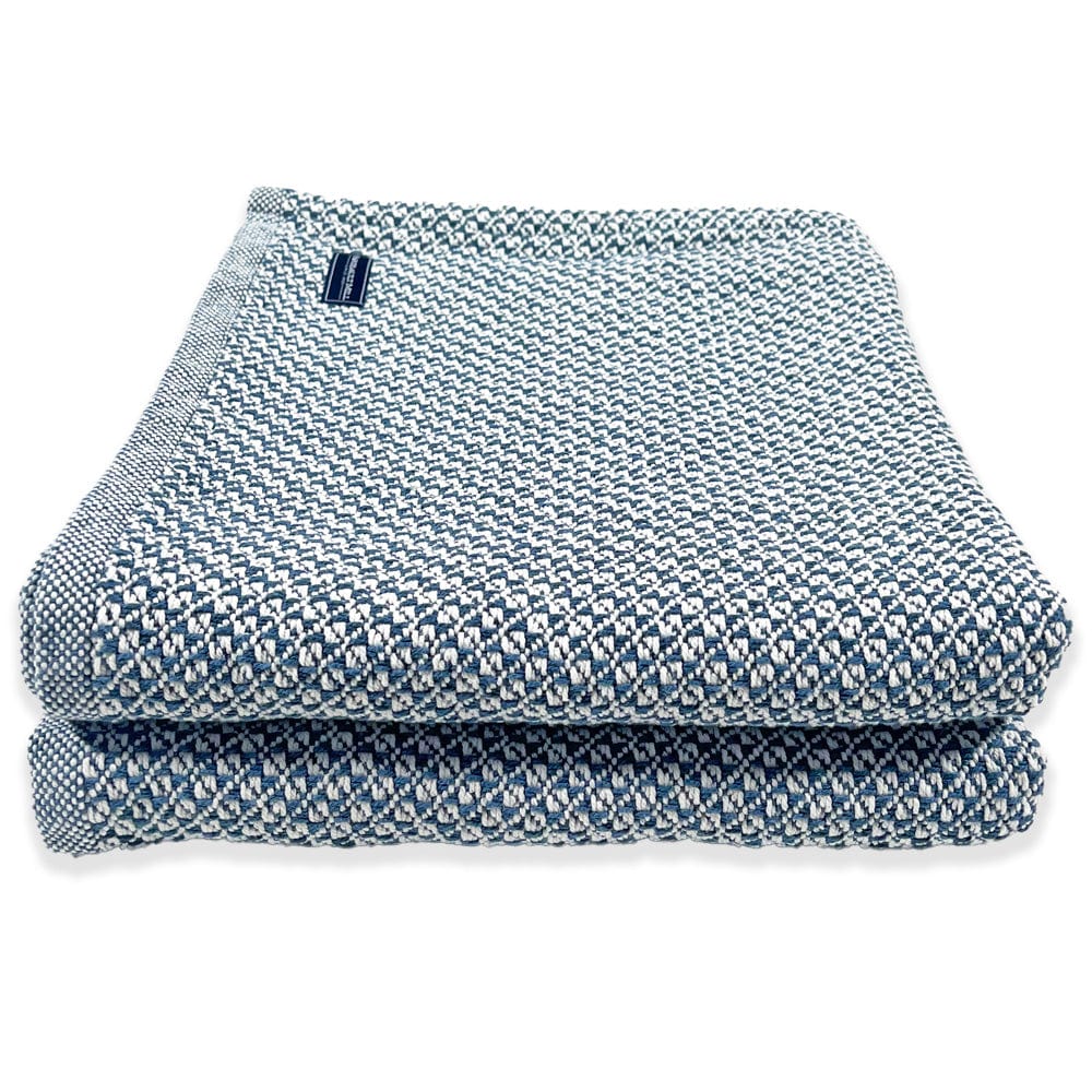 Cozy Throw Blanket, Bar Harbor Cotton Indigo, Machine-Washable Care for Sofas, Beds and Relaxing at Home, 4 Size Options image 3