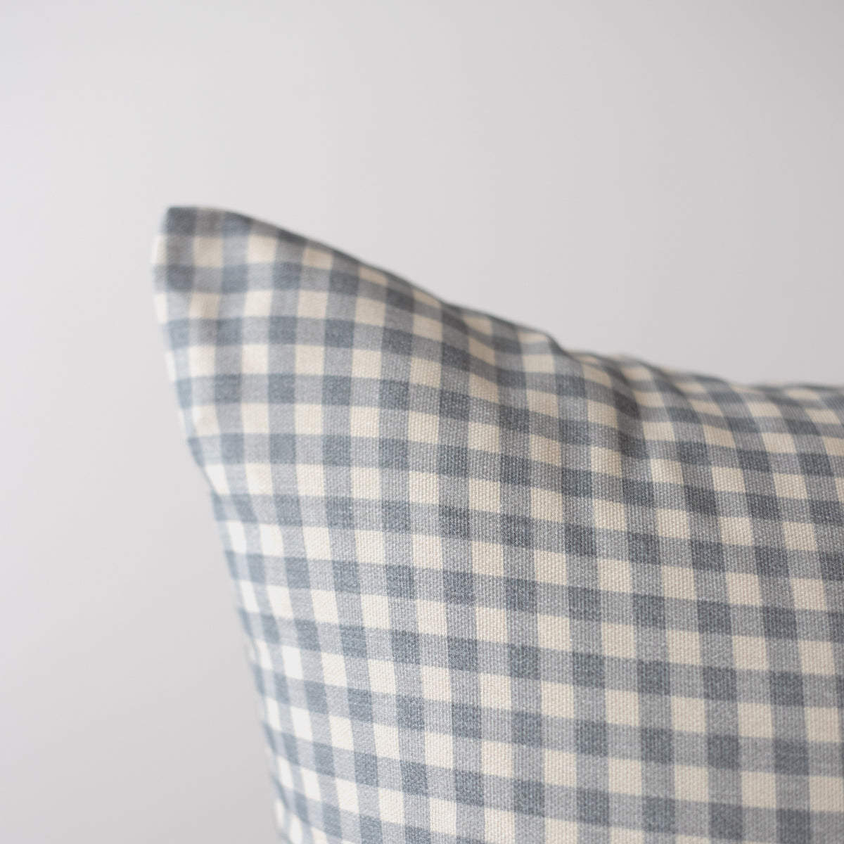 Decorative Pillow Cover Set, Dusty Blue Gingham 18" 20" 22" 26" 12x20", Machine-Washable Care for Sofas, Beds and Living Room Accents image 3