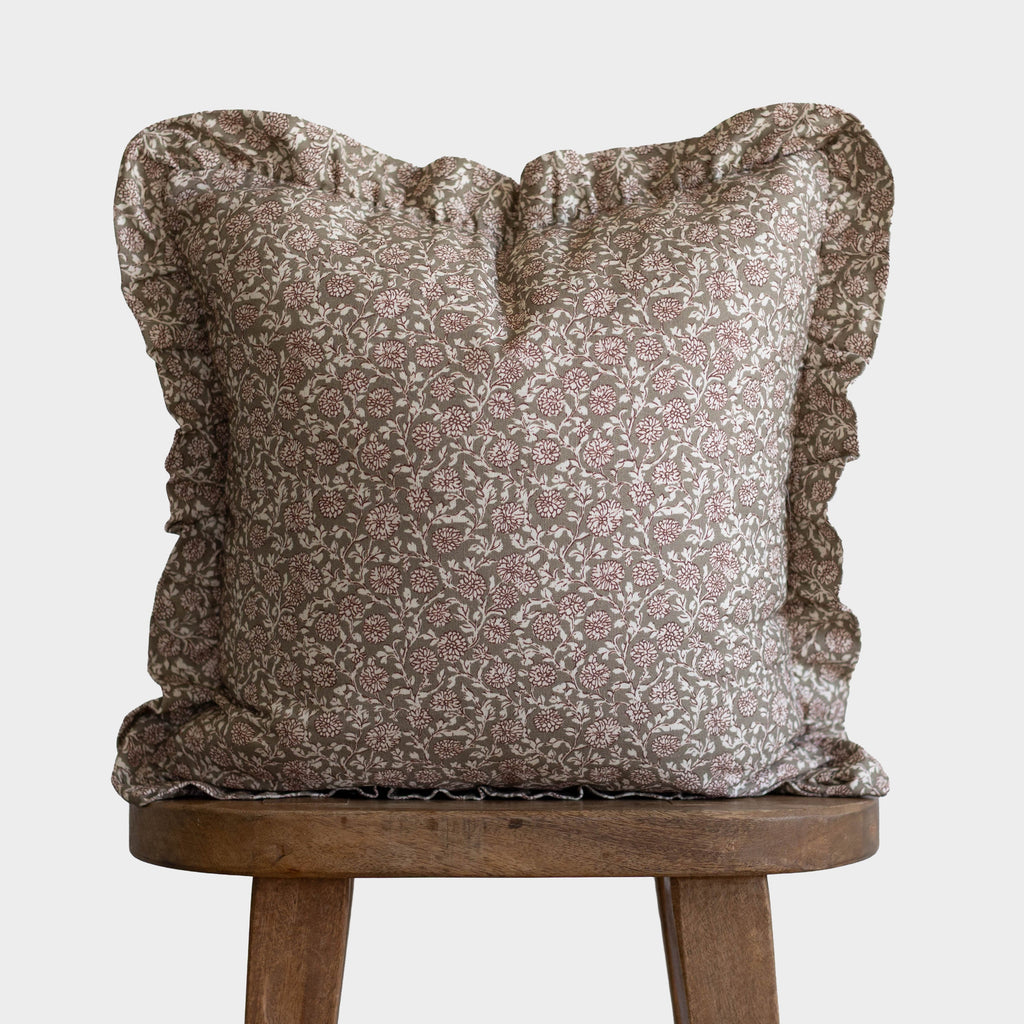 Decorative Pillow Cover Set, Elsie Ruffle 18" 20" 22", Machine-Washable Care for Sofas, Beds and Living Room Accents, 3 Size Options image 3