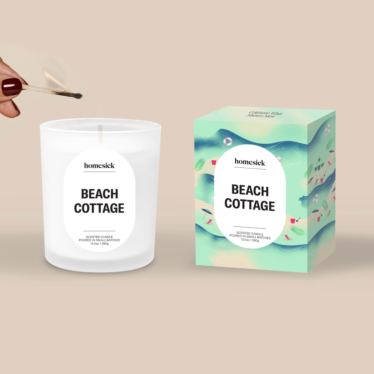 Decorative Candle, Beach Cottage for Entryways, Mantels and Everyday Home Ambience, Designed for Everyday Home Use image 3