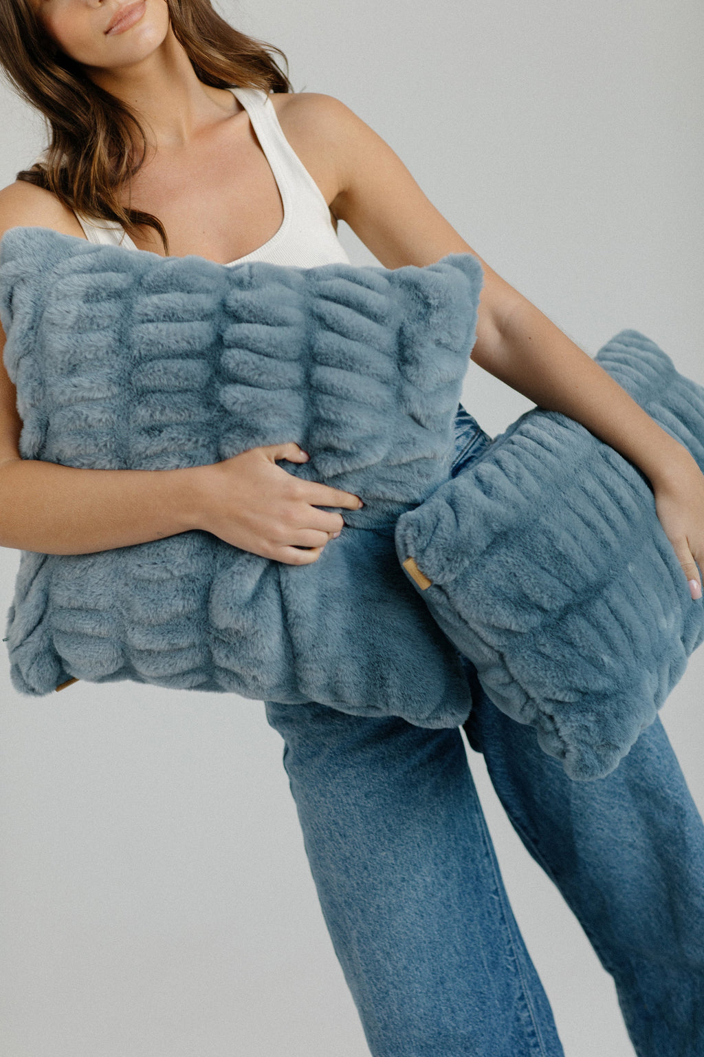 Bed Pillow, Slate Blue for Sleeping, Reading and Bedroom Comfort, 2 Style Options, Designed for Everyday Sleep and Guest Room Bedding image 3