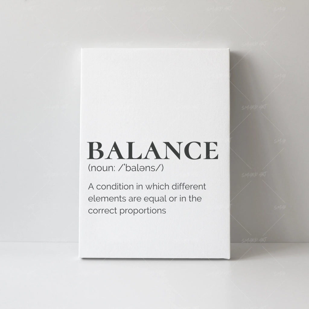 Wall Art Print, Balance text (Smard X ) for Gallery Walls and Modern Room Decor, 4 Size Options image 3