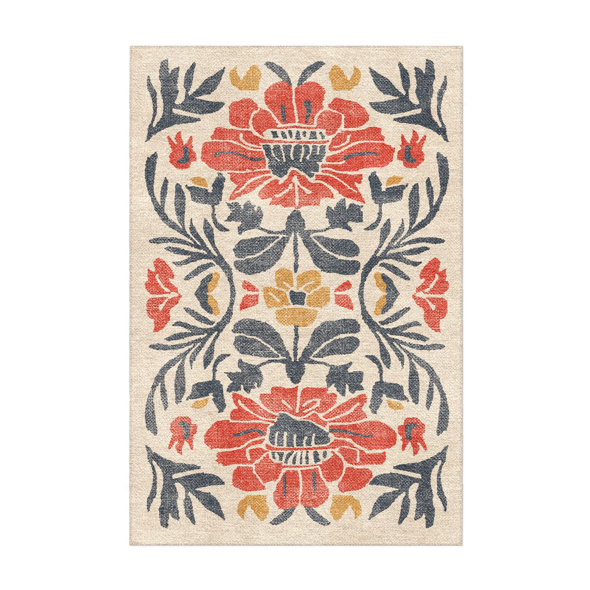 Area Rug, Corriana Navy & Red for Living Rooms, Bedrooms and Entryways, 10 Size Options, Designed for Hallways, Dining Spaces and Home Decor image 3