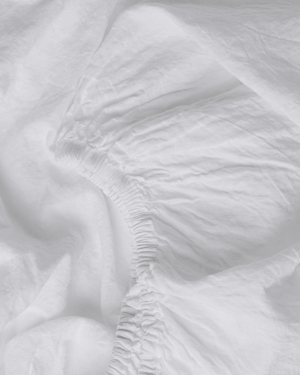 Fitted Sheet, Linen (White) for Bedroom Comfort, Bed Layering and Everyday Sleep, 4 Size Options image 3
