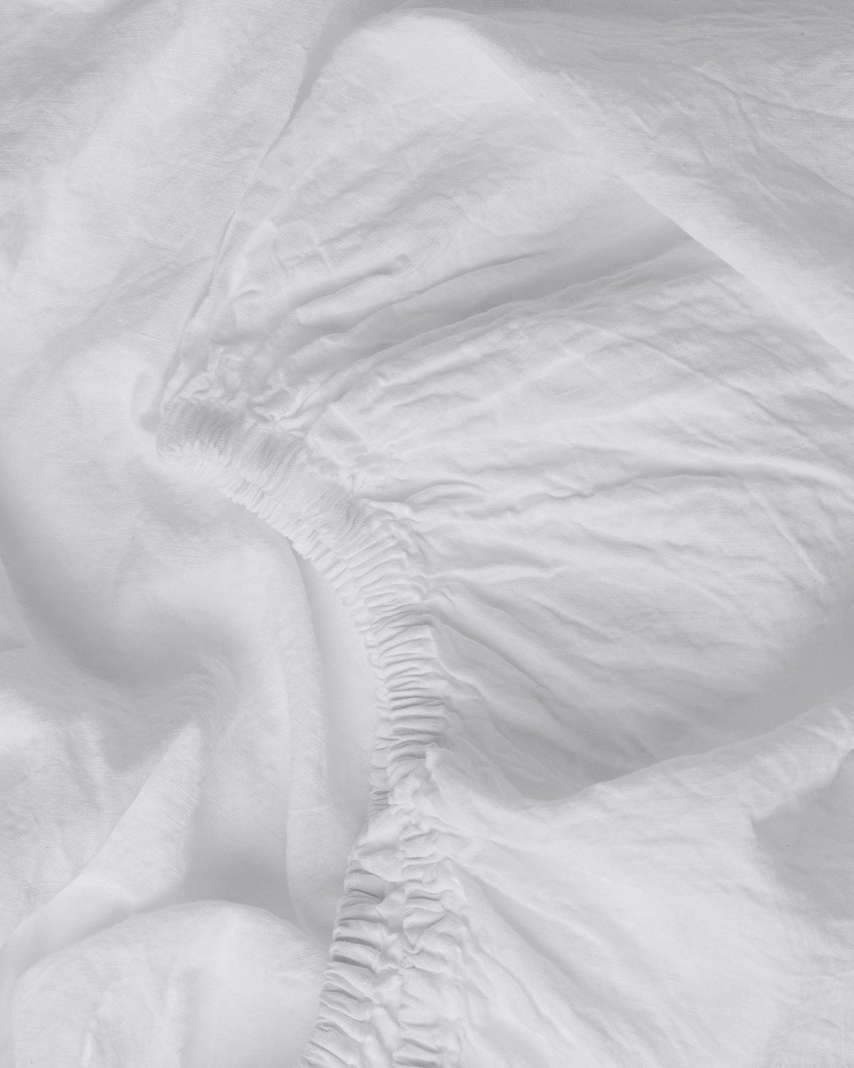 Fitted Sheet, Linen (White) for Bedroom Comfort, Bed Layering and Everyday Sleep, 4 Size Options image 3