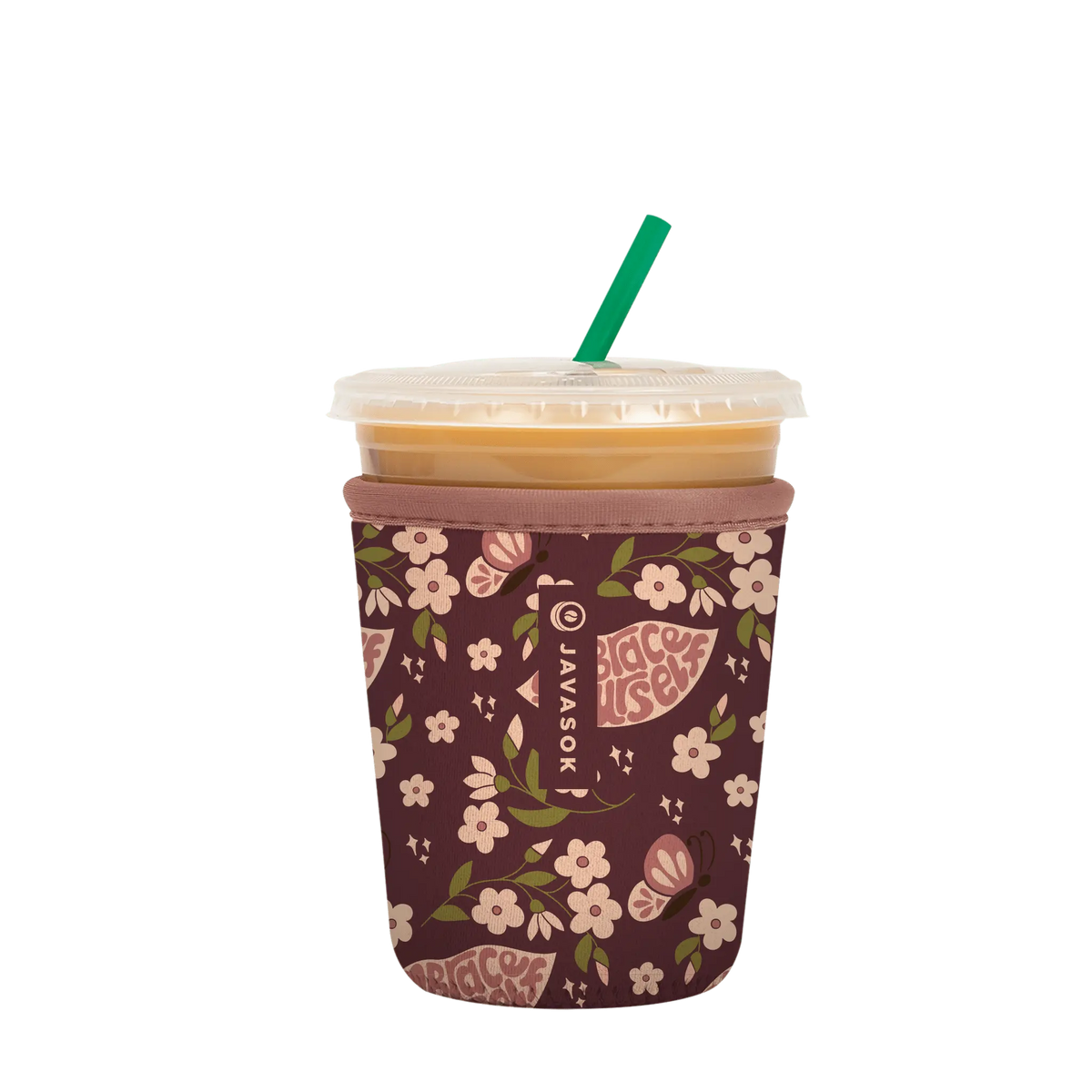 Reusable Cup Sleeve, Self Love, Neoprene Construction for Iced Coffee, Cold Drinks and Condensation Control, 2 Size Options image 4