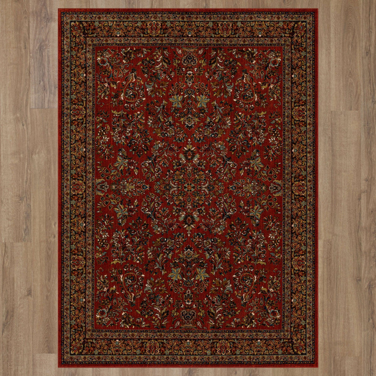 Area Rug, Spice Market Berdan Garnet for Hallways, Dining Spaces and Home Decor, 3 Size Options image 4