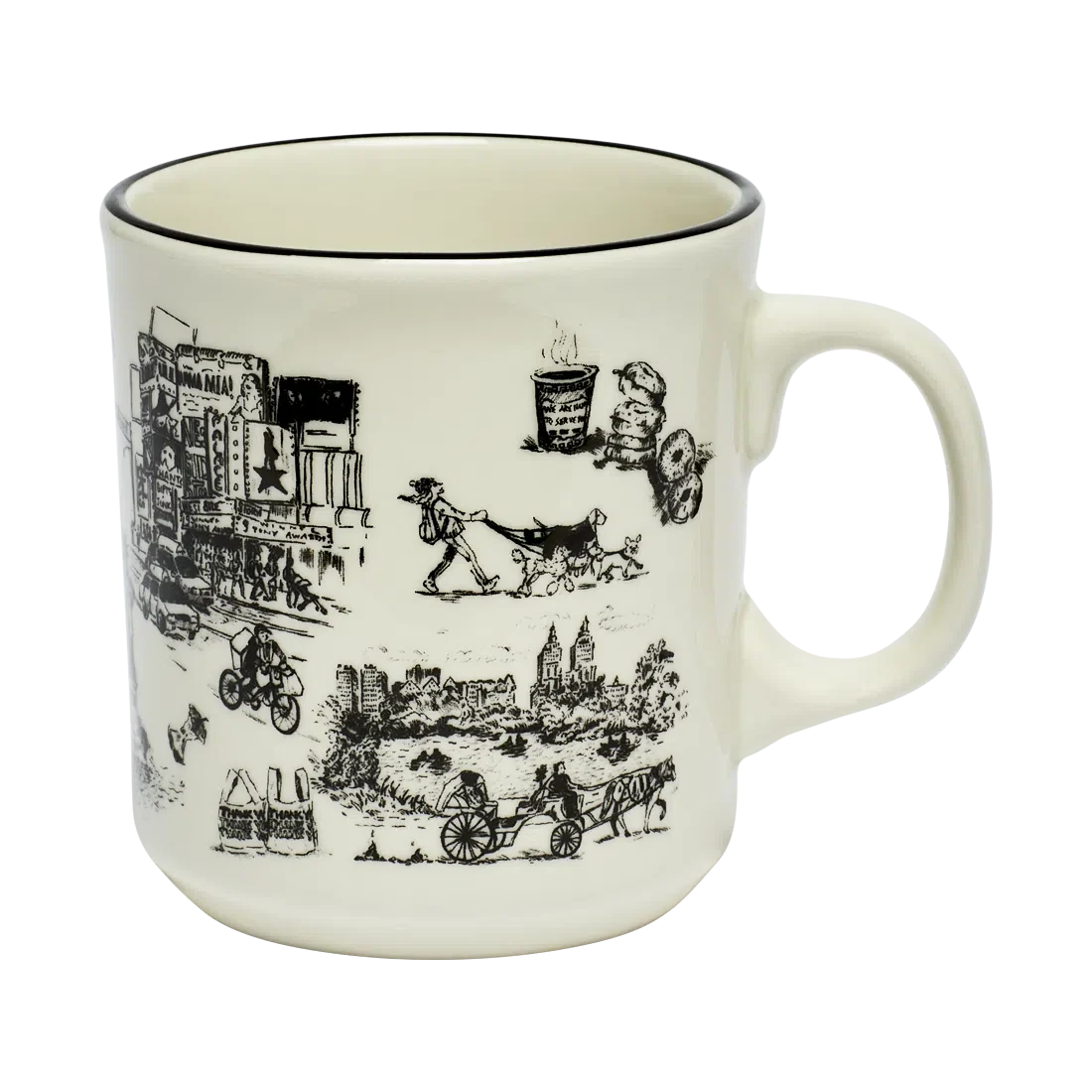 Coffee Mug, NYC TOILE JUMBO (15OZ) for Kitchen Tables, Workspaces and Daily Hydration, Designed for Everyday Drinks, Home and Entertaining image 4
