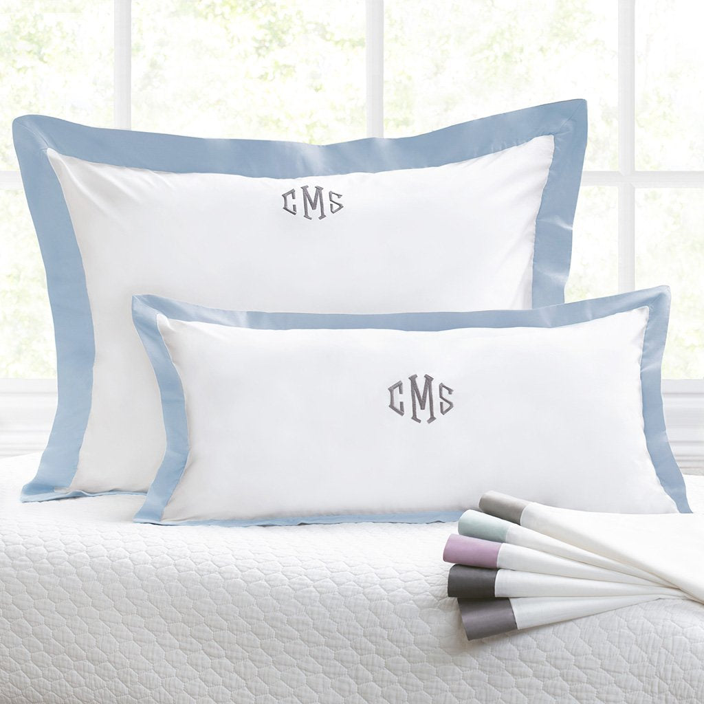Duvet Cover Set, French Blue Linden Border for Guest Rooms and Everyday Bedroom Styling, 3 Size Options image 4