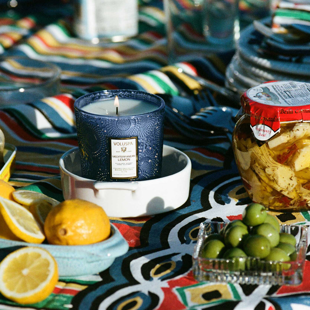 Scented Candle, Mediterranean Lemon Classic for Living Room Ambience, Mantel Displays and Home Fragrance image 4