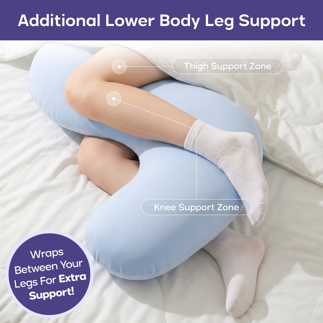 Bed Pillow, BodyAlign Plus and Cooling for Sleeping, Reading and Bedroom Comfort, 4 Color Options image 4