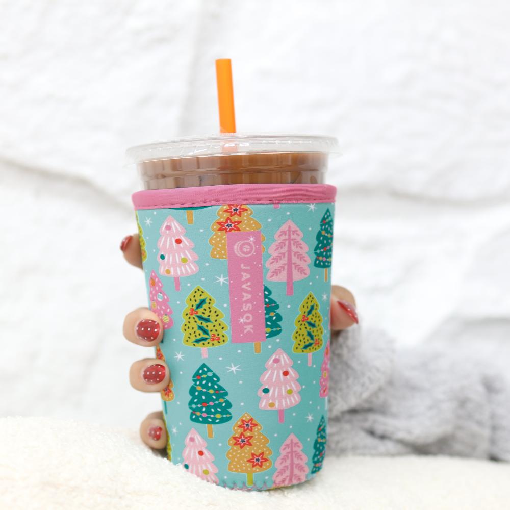 Reusable Cup Sleeve, Winter Magic, Lightweight Design, Neoprene Construction for Iced Coffee, Cold Drinks and Condensation Control image 4
