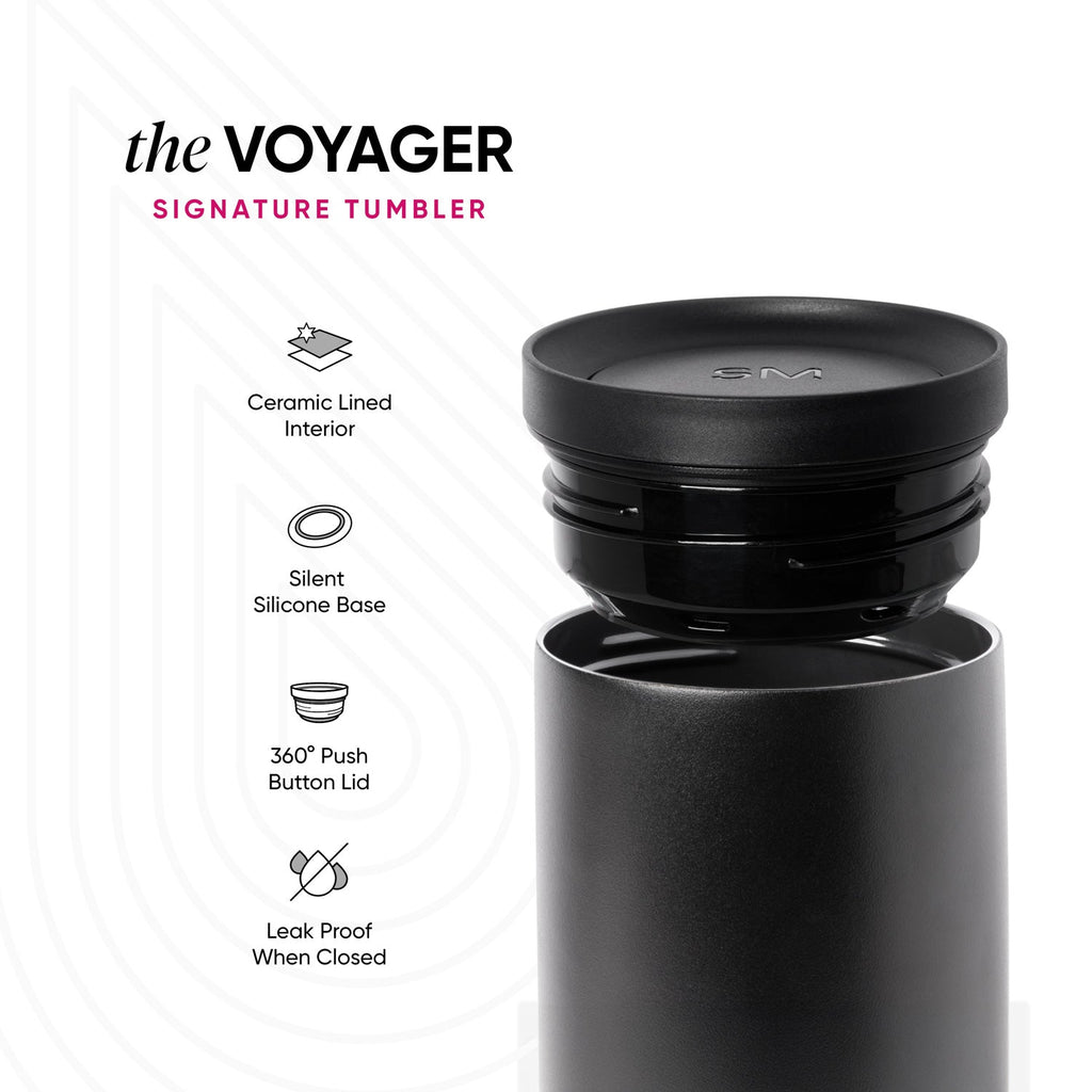 Insulated Tumbler, Voyager Signature, 16oz, Cream Terrazzo, Stainless Steel Construction for Kitchen Tables, Workspaces and Daily Hydration image 4