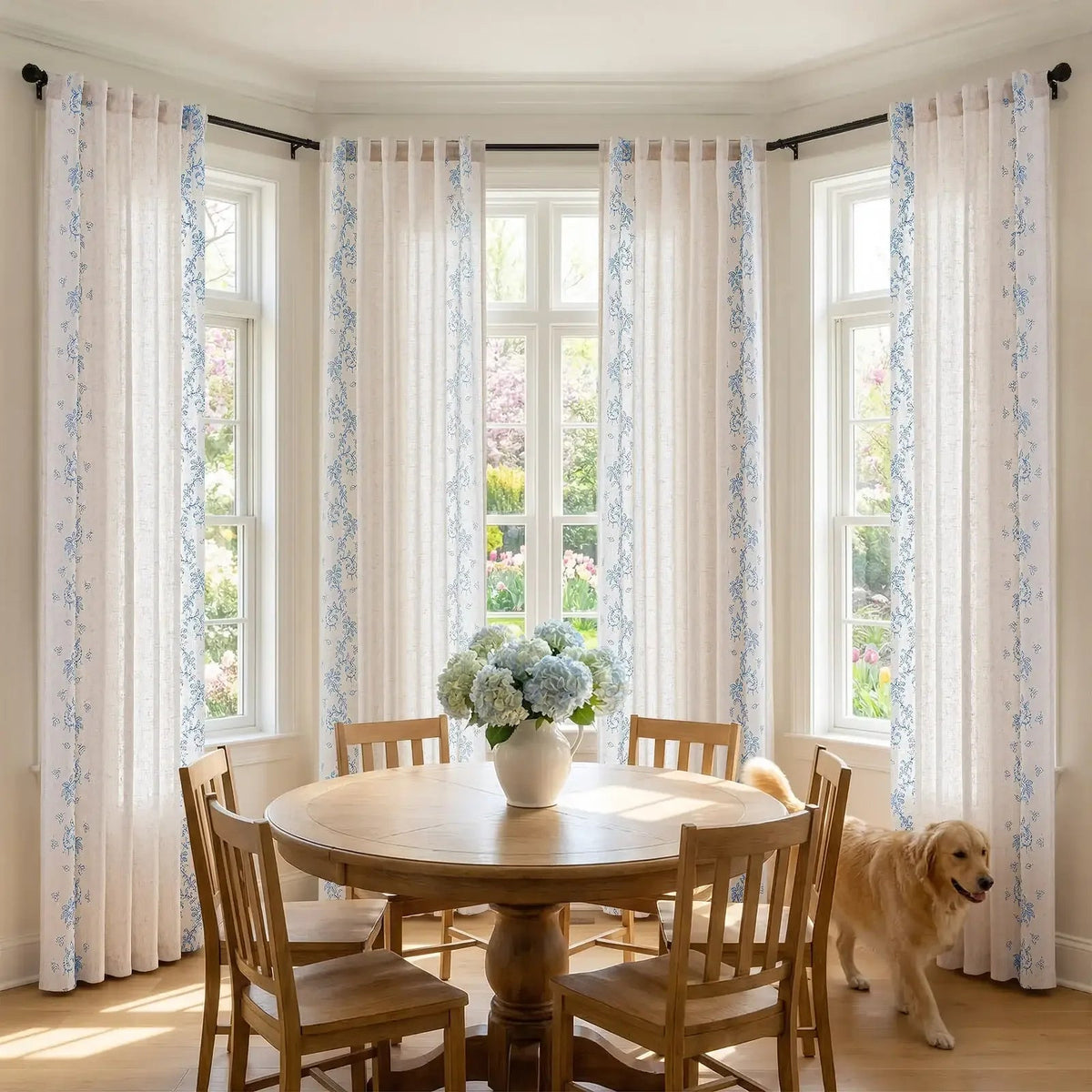 Window Curtain, Embroidered Vine Linen Blend Curtains (2, Machine-Washable Care for Bedrooms, Living Rooms and Home Privacy image 4