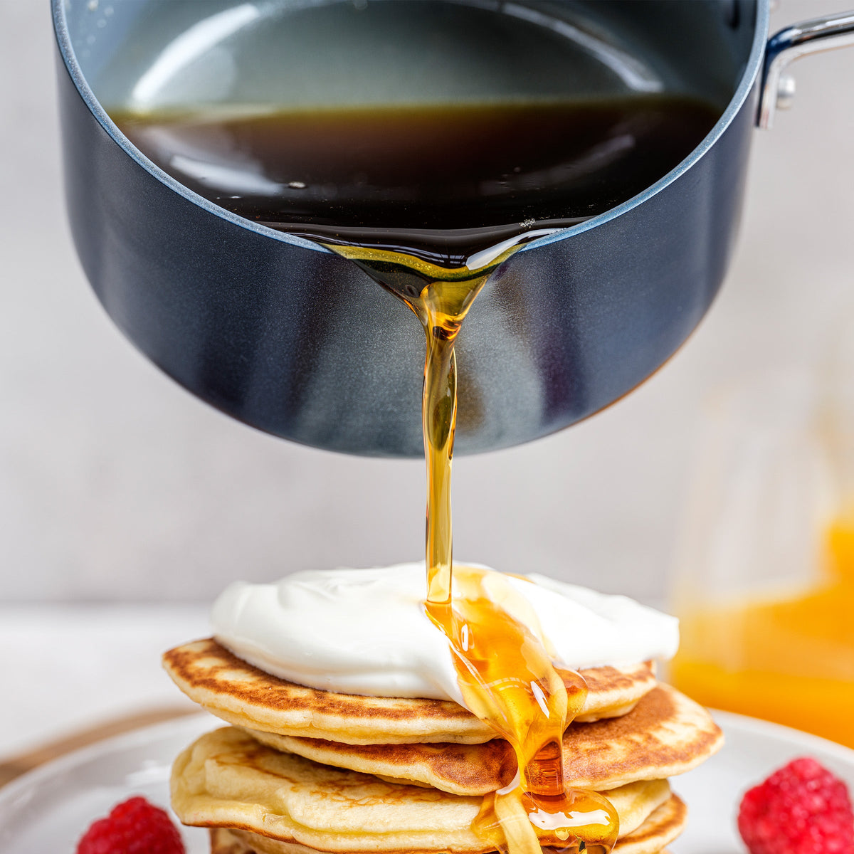 Saucepan, Ceramic Nonstick 1 Quart Navy, Dishwasher-Safe Care for Sauces, Grains and Everyday Stovetop Cooking image 4