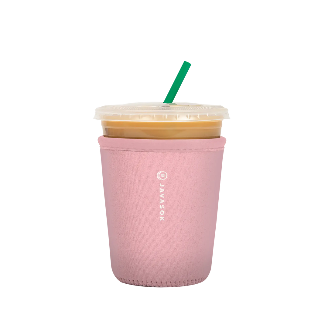 Reusable Cup Sleeve, Millennial Pink, Lightweight Design, Neoprene Construction for Iced Coffee, Cold Drinks and Condensation Control image 4