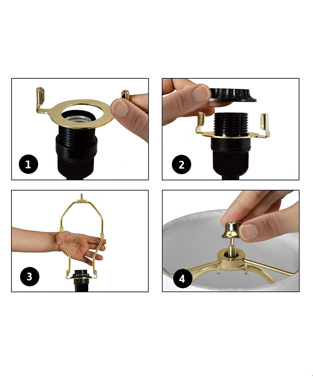 Home Lighting, 6"H SLIP UNO Adapter Converts yourLampshade for Bedrooms, Living Rooms and Reading Corners image 4