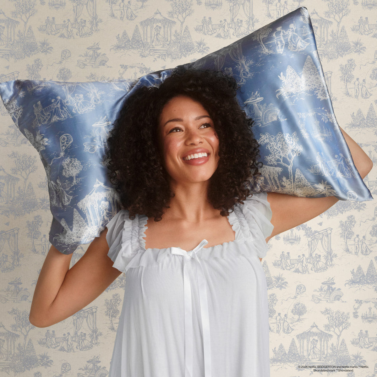 Pillowcase Set, Satin in Garden Toile 2 Pack King for Guest Rooms and Daily Bedroom Comfort image 4