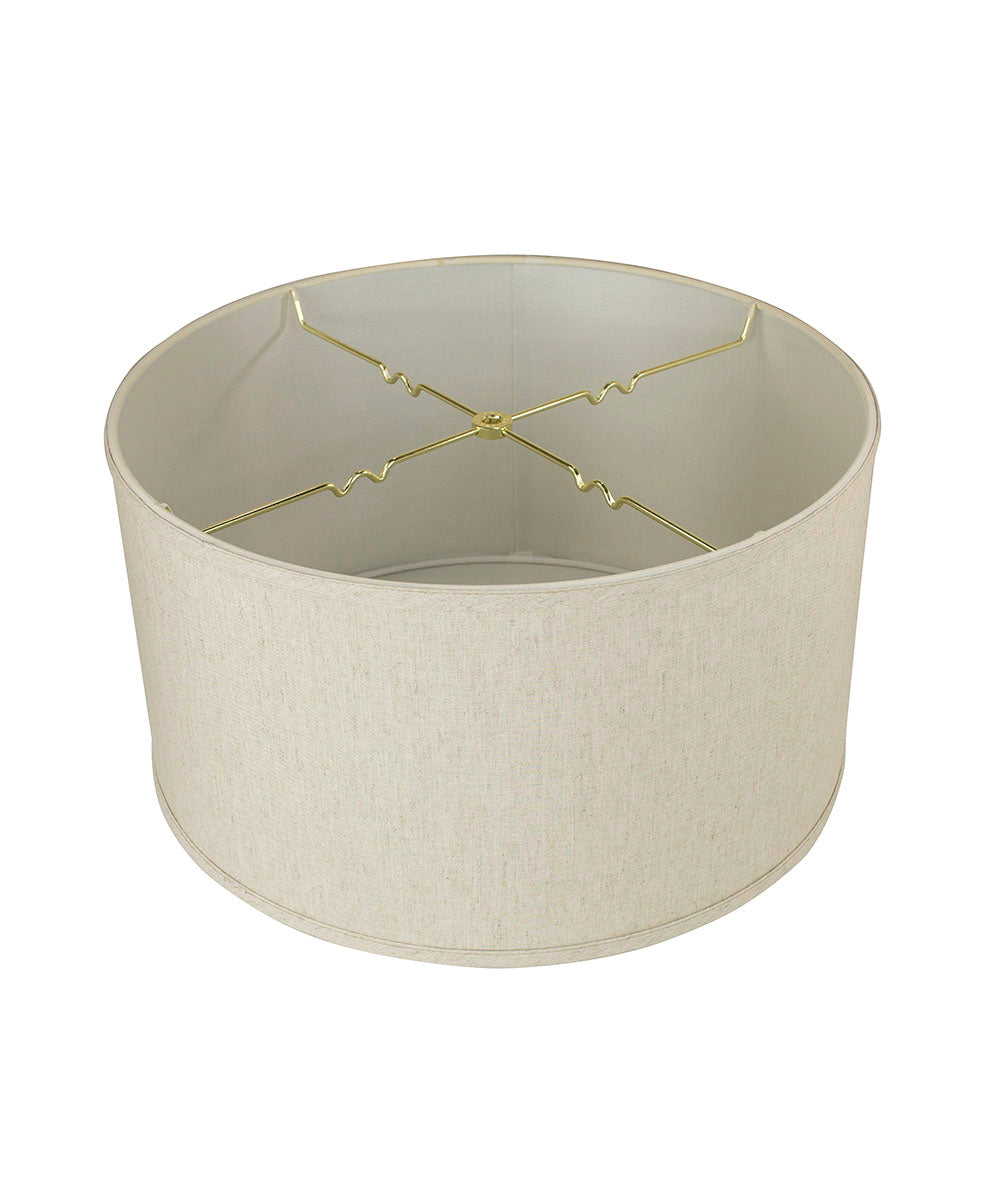 Lamp Shade, 18"W x 10"H Textured Oatmeal Shallow Drum for Lamp Replacement, Reading Corners and Living Spaces image 4